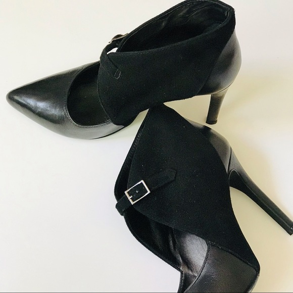 Scarpa Black Leather & Suede Heels - Picture 11 of 13